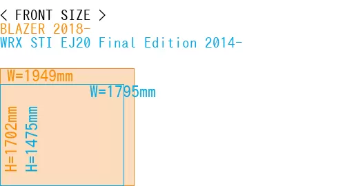 #BLAZER 2018- + WRX STI EJ20 Final Edition 2014-
